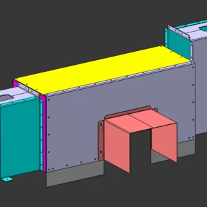 projekt CAD osłon do testera optycznego na linii produkcyjnej
