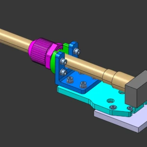 projekt CAD wspornika do extrudera